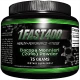 1Fast400 Bacopa Monnieri, 20% Powder, 75-Grams