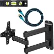 Cheetah Mounts Articulating Arm Mount Bracket for VESA 100 LCD LED Flat Screen Monitor Displays/TVs  12"-24" up to 40lbs Tilt and Swivel