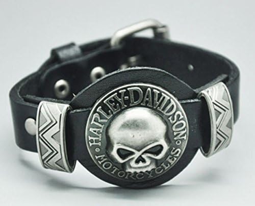 New men jewelry bracelets bangles Genuine Leather SKull Studs Genunine Leather bracelets for women