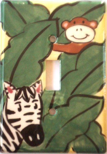 Ceramic Switch Plate Cover: Jungle Animals