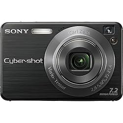 Sony Cybershot DSCW120/B 7.2MP Digital Camera with 4x Optical Zoom with Super Steady Shot (Black)