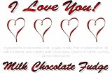 Gourmet Food : 'I Love You' Milk Chocolate Fudge Box