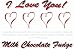 Gourmet Food : "I Love You" Milk Chocolate Fudge Box