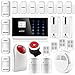 KERUI Android TFT Color Display App Control Wireless Touch Keypad GSM PSTN Home Security Alarm System it with Auto Dial