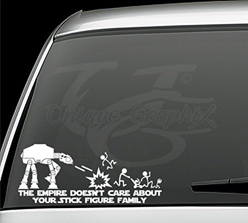 The Empire doesn't care about your stick family funny vinyl decal 12" AT-AT Version