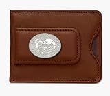 Florida Gators 1 Sterling Silver 2006 Year of the Gator on Brown Leather Money Clip / Credit Car