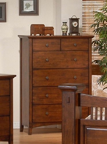 Jackson City Collection Dark Brown Finish Solid Wood Chest / Dresser