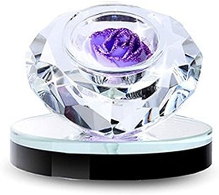 PLEXXA® Car Perfume Bottle, Fashion Rose shaped Crystal Car Air Freshener Perfume Bottle Perfume Fragrance Bottle for Car/Home/Office Decoration (Purple)