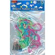 Traffic Shaped Tie Dye Rubber Band Bracelets, One Dozen Bandz