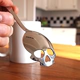 OliaDesign&reg; Sliver Stainless Steel Sugar Skull Tea Spoon - Pack of 2