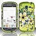 Samsung Galaxy Exhibit T599 Rubberized Design Hard Cover (Hawaiian Flowers)