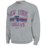 New York Rangers Grey Team Classic Fleece Crewneck Sweatshirt