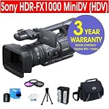 Sony HDR-FX1000 HD MiniDV (HDV) Handycam¨ + Multi-Coated Glass UV Filter + Multi-Coated Glass Polarizer Filter + Deluxe Padded Camcorder Bag + + 6 Piece Accessory Kit + 3 Year Warranty Repair Contract