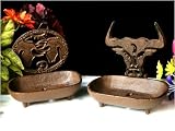 Cast Iron Rust Western Soap Dish SET/2 REDUCED!
