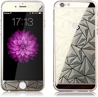iPhone 6 Plus Screen Protector, Front+Back [3D Touch Compatible] wintekxu® Color Plating Rhombus Tempered Glass Screen Protector for iPhone 6/6s Plus (gold)