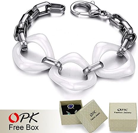Stars Pavilion Fine Jewelry 2015 New Fashion White Ceramic Charming Bracelet Infinity Blessing Wish Bracelet For Women Girl Ladie'S, 425