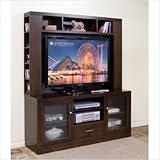 IMAGE OF Espresso Entertainment Center with Game Drawer