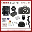 Canon EOS 7D DSLR Camera with SSE Platinum Kit: Includes - Canon EF 28-135mm f/3.5-5.6 IS Image Stabilizer USM Autofocus Lens, Also Includes Extra LP-E6 Battery & External Travel Charger, 16GB SDHC Card & Card Reader, Professional Carrying Case and much more...