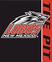 New Mexico Lobos NCAA Licensed 50" x 60" Stripes Raschel Throw Blanket