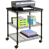 Safco Products 5207BL Desk Side Wire Machine Stand, Black