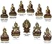 Nepali Set of 11 Deity Statues, Gold and Red
