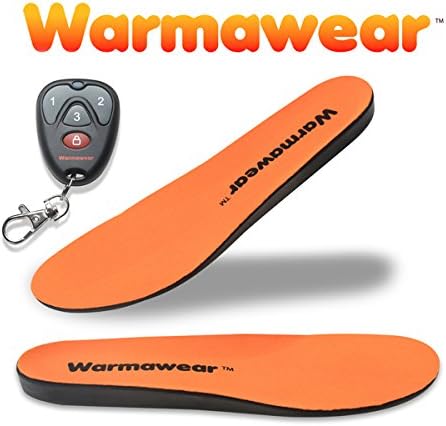 Warmawear Deluxe Wireless Rechargeable Battery Waterproof Heated Insoles with Remote Control (XLarge)