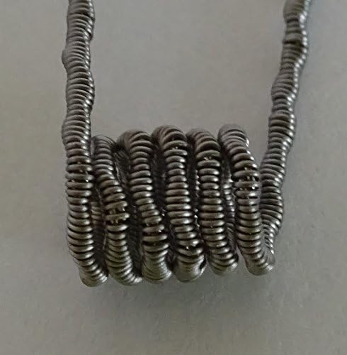 Pre-built Fused Clapton Coil 10pc. Complete DIY Kit with Ceramic Tweezers and 4 Pieces Organic Japanese Cotton