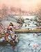 Japanese Girl Woman Fish Pond Asian Contemporary Picture Art Print