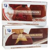 White Toque Chocolate Creme Brulee Domes and Chocolate Raspberry Diamonds from France 5.6... by 