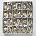Miniatur Weihnachtsbaumschmuck creme farben - 24 Teile mit Goldglimmer - Weihnachtsbaumschmuck aus Lauscha - frei geblasener Christbaumschmuck - Unikate
