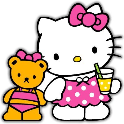 Hello Kitty car bumper sticker decal 4″ x 4″