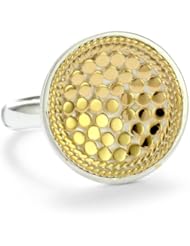 Anna Beck Designs "Gili" Wire Rimmed Dish 18k Gold-Plated Ring