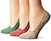 Sperry Women's 3 Pack Skimmers No Show Liner Socks, Purple, Sock size 9-11 (Shoe size 5-10)