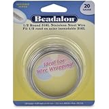 Beadalon Half Round Wire 316L Stainless Steel 20 Gauge, 9-Meter