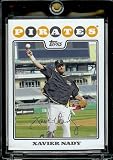 2008 Topps Baseball Cards # 278 Xavier Nady - Pittsburgh Pirates - MLB Baseball Trading Card in a Protective Screw Down Display Case