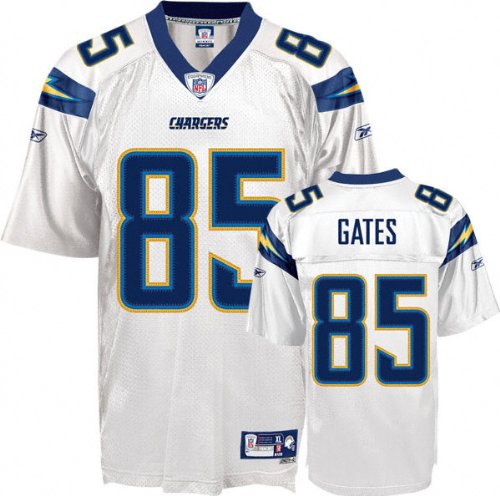 Antonio Gates White Reebok NFL Premier San Diego Chargers Jersey - XX-Large