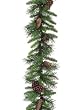 9' x 10" American Pine Artificial Christmas Garland with Pine Cones - Unlit