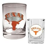Texas Longhorns Rocks Glass & Shot Glass Set NCAA College Athletics