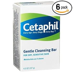 Cetaphil Gentle Cleansing Bar, 4.5-Ounce Bar (Pack of 6) by Cetaphil