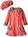 Bonnie Jean Little Girls' Fleece Coat with Leopard Trim