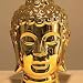 Classic Decorative Zen Buddha Sculpture in Gold