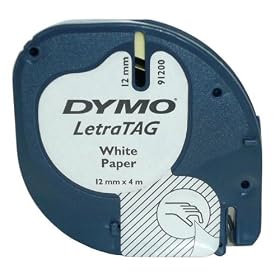 Dymo LetraTag Tape Paper 12mmx4m Pearl White Ref 91200 S0721510