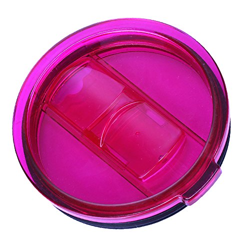 Lid for Yeti ,Rtic ,Ozark Trail 30 Oz Tumbler Rambler Insulated Cup Lid with Slider Closure Splash Proof Replacement ,Purple Red