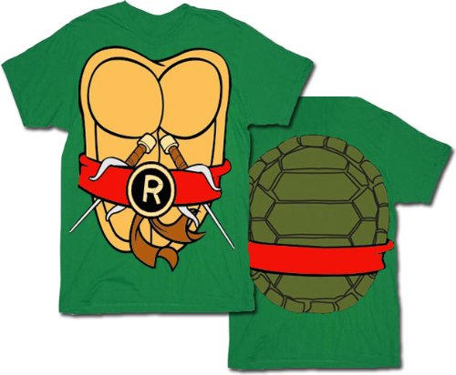 TMNT Teenage Mutant Ninja Turtles Costume Green Adult T-shirt Tee