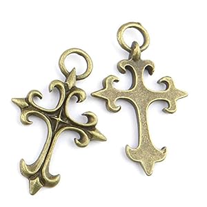 10 pendant  Jewelry cross Pieces  Charms supplies jewelry  Cross making Making charms wholesale
