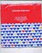 Standard Sized Stretchable, Washable, Fabric Book Cover (White with small colorful hearts) (Fits Most Elementary and Smaller Middle School textbooks up to 8 X 10 inches)