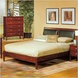 Queen Platform Bed in Medium Cherry