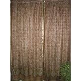2 American Rose Paisley Motifs Silk Sari Drapes Curtains window panels 84 inches