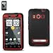 (Super Cover/Silicone Case + Protector Cover) Hard Case for HTC EVO 4G BLACK/RED (SLCPC01-HTCEVO4GBK