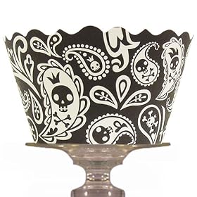 Bella Cupcake Couture Cupcake Wrappers Pirate Paisley Skulls
